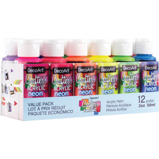 DECOART CRAFTER'S ACRYLIC VALUE PACKBRIGHTS 12/PKG - DASK396