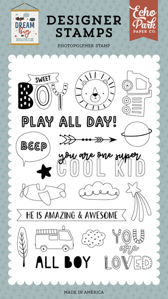 DREAM BIG LITTLE BOY STAMP SWEET BOY - BB304045