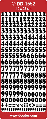 CRAFT STICKERS NUMBERS GOLD - DD1552G