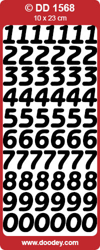 CRAFT STICKERS LARGE NUMBERS WHITE