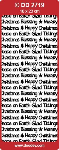CRAFT STICKER VARIOUS XMAS WISHES SILVER - DD2719S