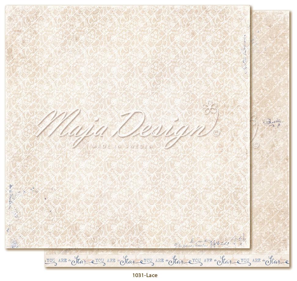 MAJA DESIGN 12 X12 PAPER DENIM AND GIRLS LACE - DEN1031