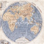 MAJA DESIGN 12X12 DENIM AND FRIENDS   GLOBETROTTER