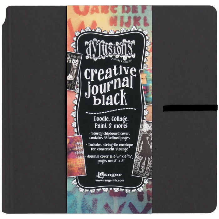 DYLUSIONS CREATIVE JOURNAL SQUARE BLACK