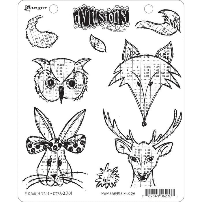 DYLUSIONS STAMP HEADS N TAILS - DYR62301