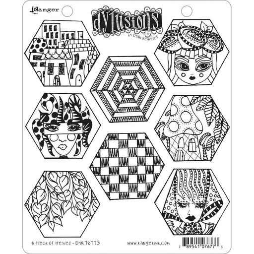 DYLUSIONS STAMP A HECK OF HEXIES - DYR76773