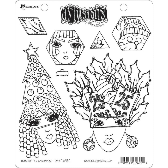 DYLUSIONS STAMP HATS OFF TO CHRISTMAS - DYR76957