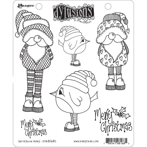 DYLUSIONS STAMP JUST ROBIN ALONG - DYR81685