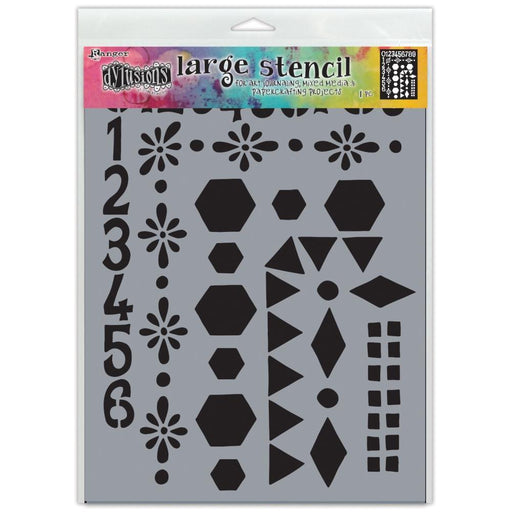 DYLUSIONS STENCIL LARGE NUMBER FRAME - DYS78036