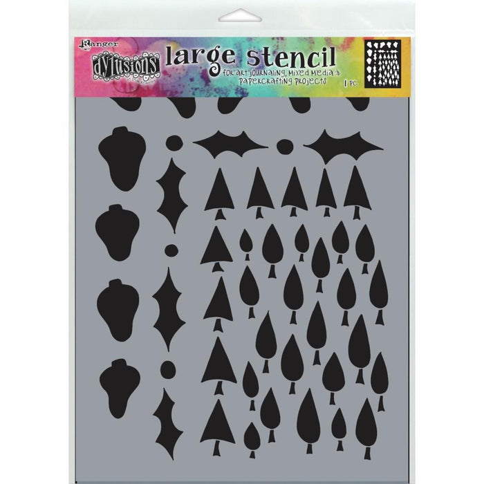 DYLUSIONS STENCIL LARGE TREES BORDER - DYS78050