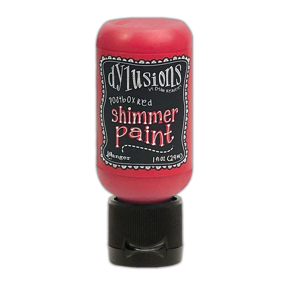 DYLUSIONS  MEDIA  PAINT 29ML SHIMMER PAINT  POST BOX RED