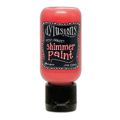 DYLUSIONS MEDIA PAINT 29ML SHIMMER PAINT FIERY SUNSET - DYU81371