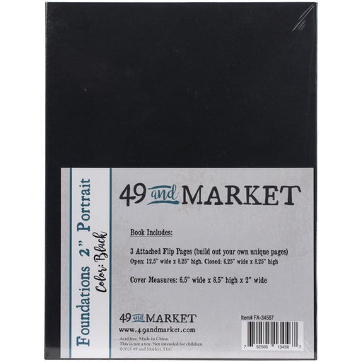 49 AND MARKET BLACK 6 X 8 ALBUM FONDATION PORTRAIT - FA-34567