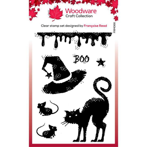 WOODWARE CLEAR SINGLES MINI 3X4IN STAMP HALLOWEEN PROPS - FRM066
