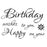 WOODWARE  CLEAR STAMPS  BIRTHDAY SCRIPT
