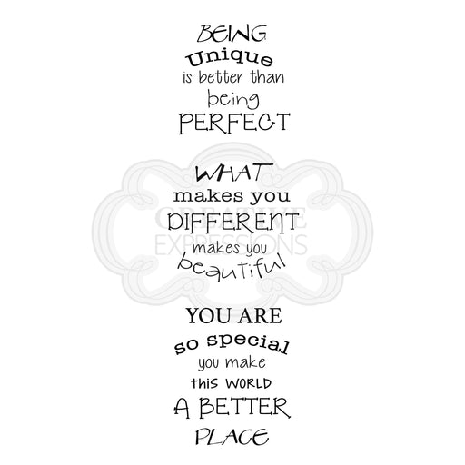 WOODWARE CLEAR SINGLES YOU ARE...... 8 IN X 2.6 IN STAMP - FRS334