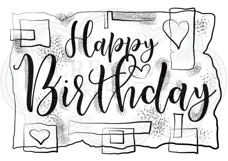 WOODWARE  CLEAR STAMPS  BIRTHDAY STRIPS