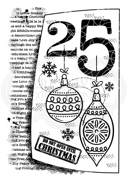 WOODWARE CLEAR SINGLES 25TH DECEMBER 4 IN X 6 IN STAMP - FRS768