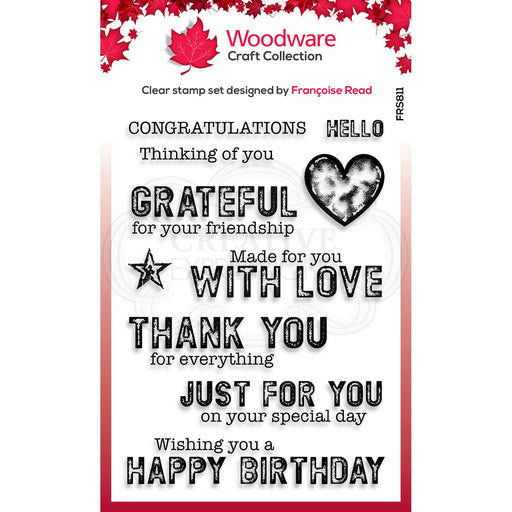 WOODWARE CLEAR SINGLES MADE FOR YOU 4 IN X 6 IN CLEAR STAMP - FRS811
