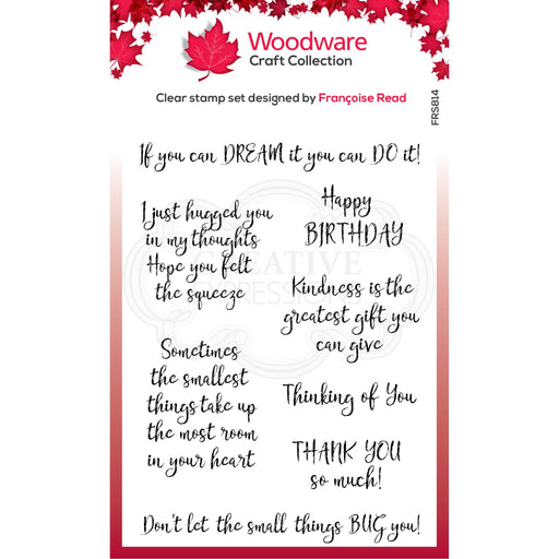 WOODWARE CLEAR SINGLES KINDNESS 4 IN X 6 IN CLEAR STAMP - FRS814