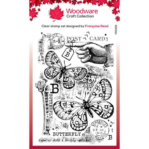 WOODWARE CLEAR STAMP 4 X 6 IN B IS FOR BUTTERFLY - FRS991