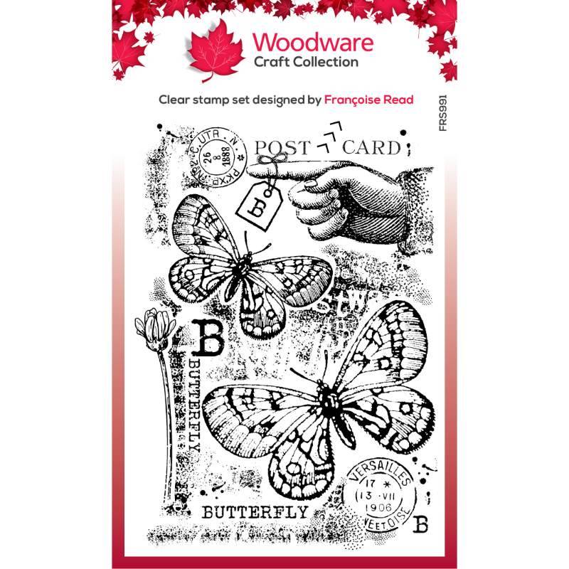 WOODWARE CLEAR STAMP 4 X 6 IN B IS FOR BUTTERFLY - FRS991
