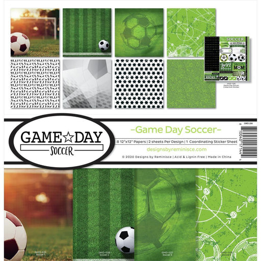 REMINISCE 12 X 12 PAPER PACKGAME DAY SOCCER - GMD206