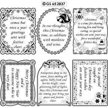 HEARTY CRAFTS STICKERS CHRISTMAS VERSES GOLD - GS652837G