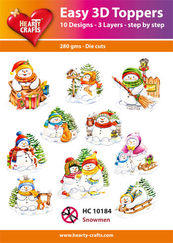 HEARTY CRAFTS EASY 3D TOPPERS SNOWMEN
