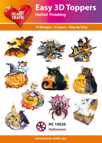 HEARTY CRAFTS EASY 3D TOPPERS  HALLOWEEN
