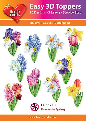 HEARTY CRAFTS EASY 3D TOPPERS FLOWERS IN  SPRING