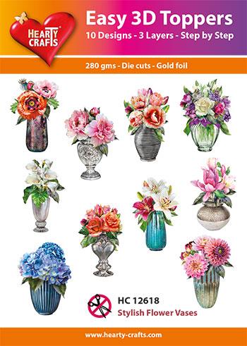 HEARTY CRAFTS EASY 3D STYLISH FLOWER VASES - HC12618
