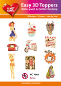 HEARTY CRAFTS EASY 3D TOPPERS  RETRO