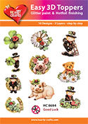 HEARTY CRAFTS EASY 3D TOPPERS GOOD LUCK