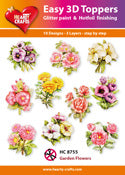 HEARTY CRAFTS EASY 3D TOPPERS GARDEN FLOWERS