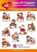 HEARTY CRAFTS EASY 3D TOPPERS Christmas SNOWMAN