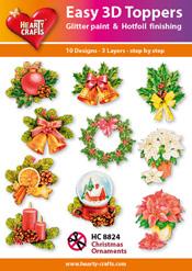 HEARTY CRAFTS EASY 3D TOPPERS Christmas ORNAMENTS