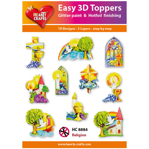 HEARTY CRAFTS EASY 3D TOPPERS  REGLIGION