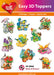 HEARTY CRAFTS EASY 3D TOPPERS BIRDS AND FLOWERS