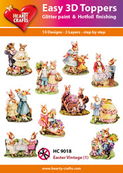HEARTY CRAFTS EASY 3D TOPPERS EASTER VINTAGE 1