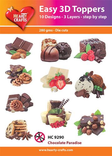 HEARTY CRAFTS EASY 3D TOPPERS  CHOCOLATE PARADISE