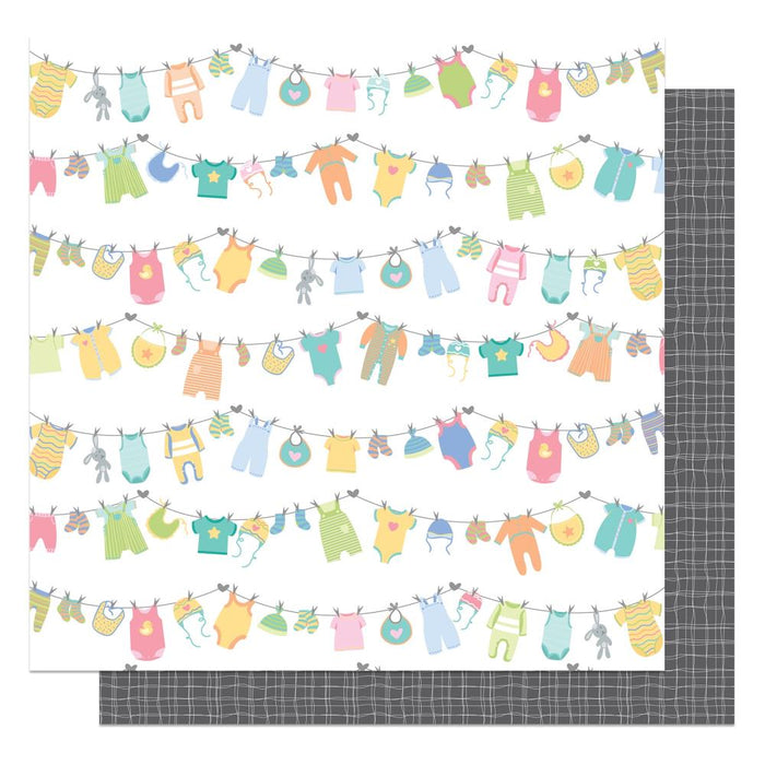 PHOTOPLAY PAPER 12 X 12 HUSH LITTLE BABY LAUNDRY DAY - HLB3203
