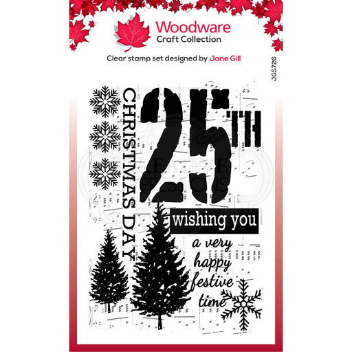 WOODWARE CLEAR SINGLES MUSIC FOR CHRISTMAS 4 IN X 6 IN STAMP - JGS726