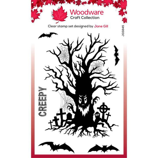 WOODWARE CLEAR STAMP 4 X 6 IN HAUNTED TREE - JGS845