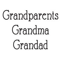 WOODWARE CLEAR STAMPS GRANDPARENTS GRANDMA GRANDAD - JWS040