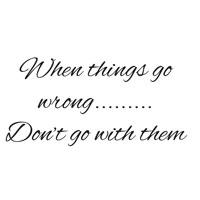 WOODWARE JUST WORDS WHEN THINGS GO WRONG 1.5 IN X 3 IN STAMP - JWS049
