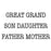 WOODWARE CLEAR STAMPS GRAND SON DAUGHTER FATHER MOTHER - JWS062