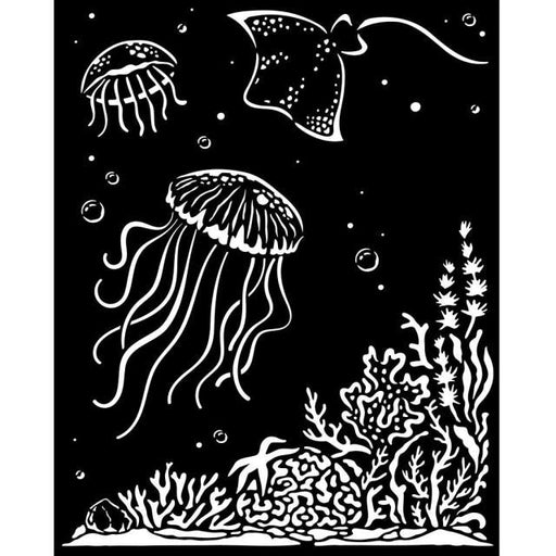 STAMPERIA STENCIL 20CM X 25CM- SONGS OF THE SEA JELLYFISH