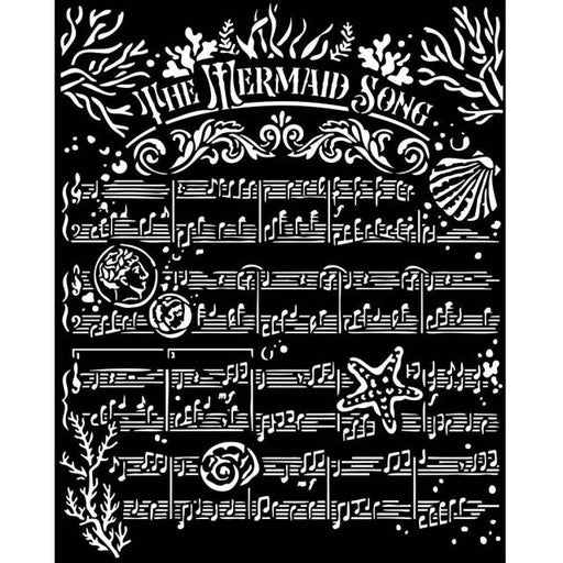 STAMPERIA STENCIL 20CM X 25CM-SONGS OF THE SEA THE HERMAID S