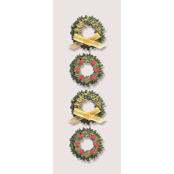 LITTLE B MINI STICKERS BOXWOOD WREATHS